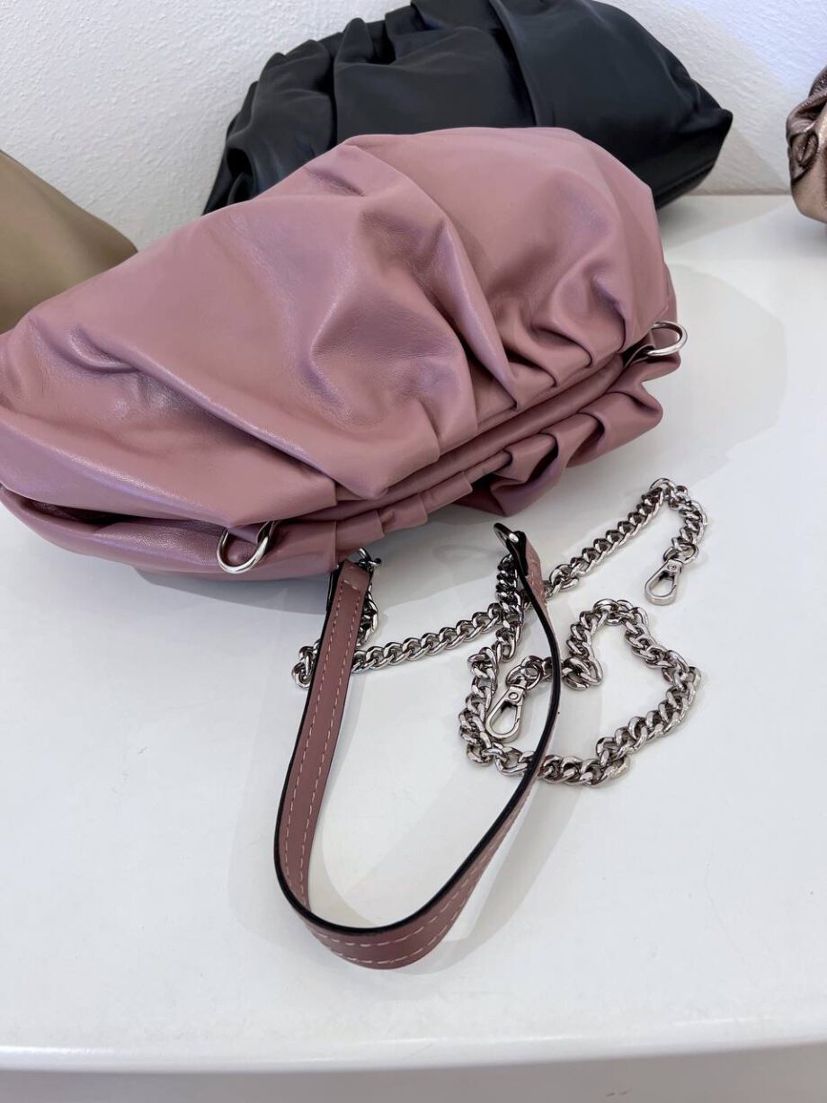 Shop Online Borsa clutch rosa antico in pelle