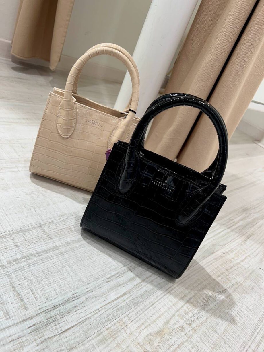 Shop Online Borsa mini Jade croco panna Twentyfourhaitch