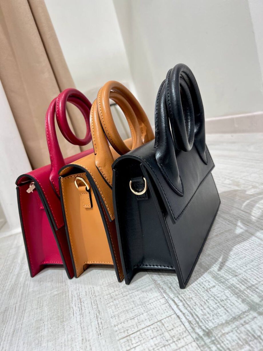 Shop Online Borsa mini a mano nera in pelle