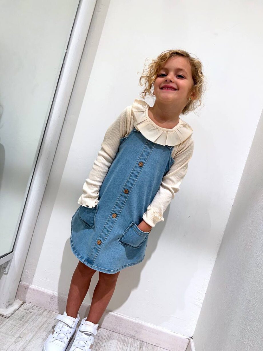 Shop Online Vestito salopette in jeans Lil' atelier