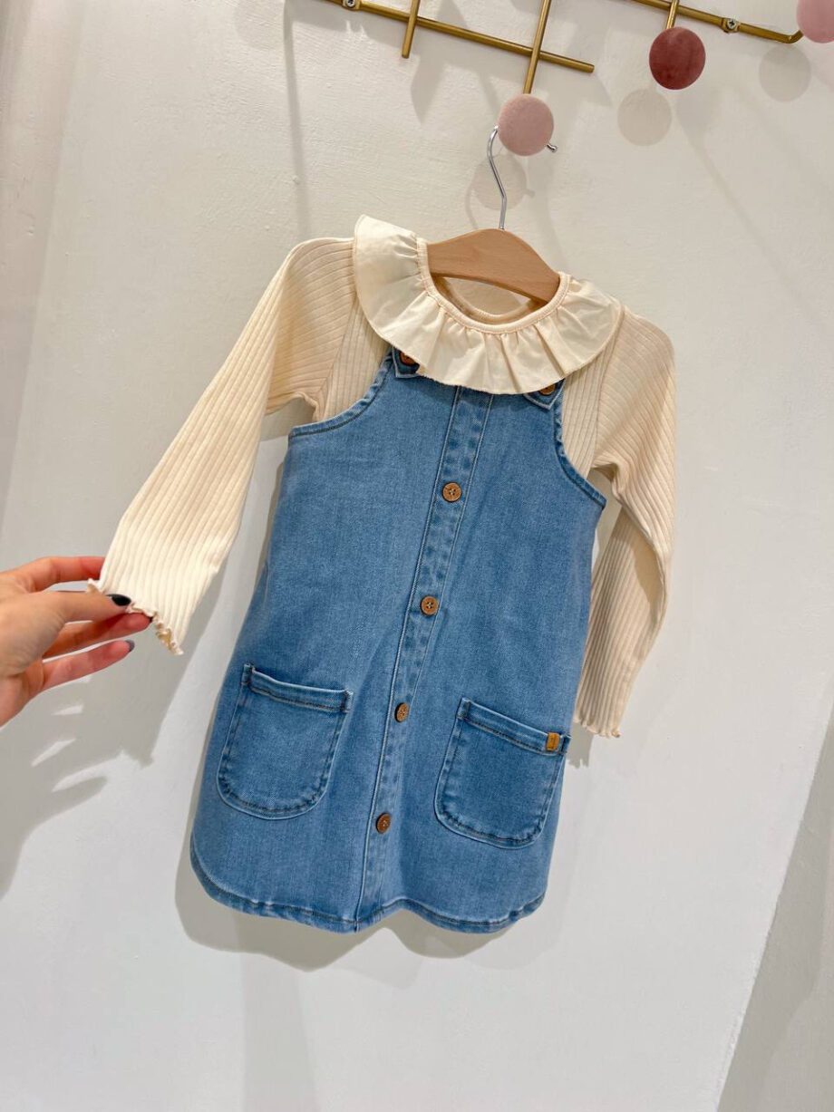 Shop Online Vestito salopette in jeans Lil' atelier