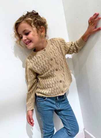 Shop Online Cardigan sabbia traforato Lil' Atelier