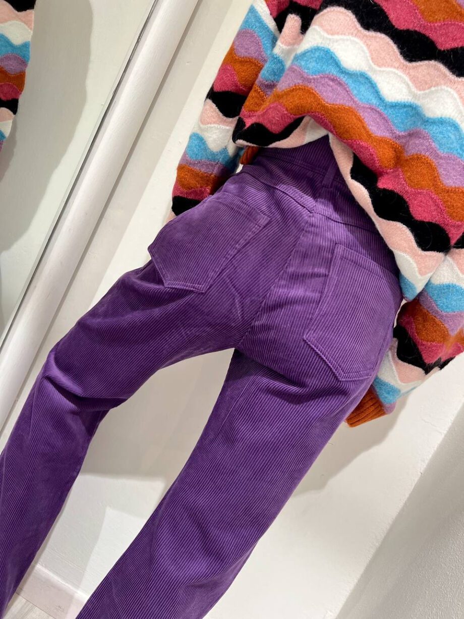 Shop Online Pantalone viola in velluto Suncoo