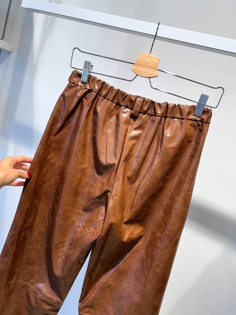 Shop Online Pantalone marrone in ecopelle Souvenir