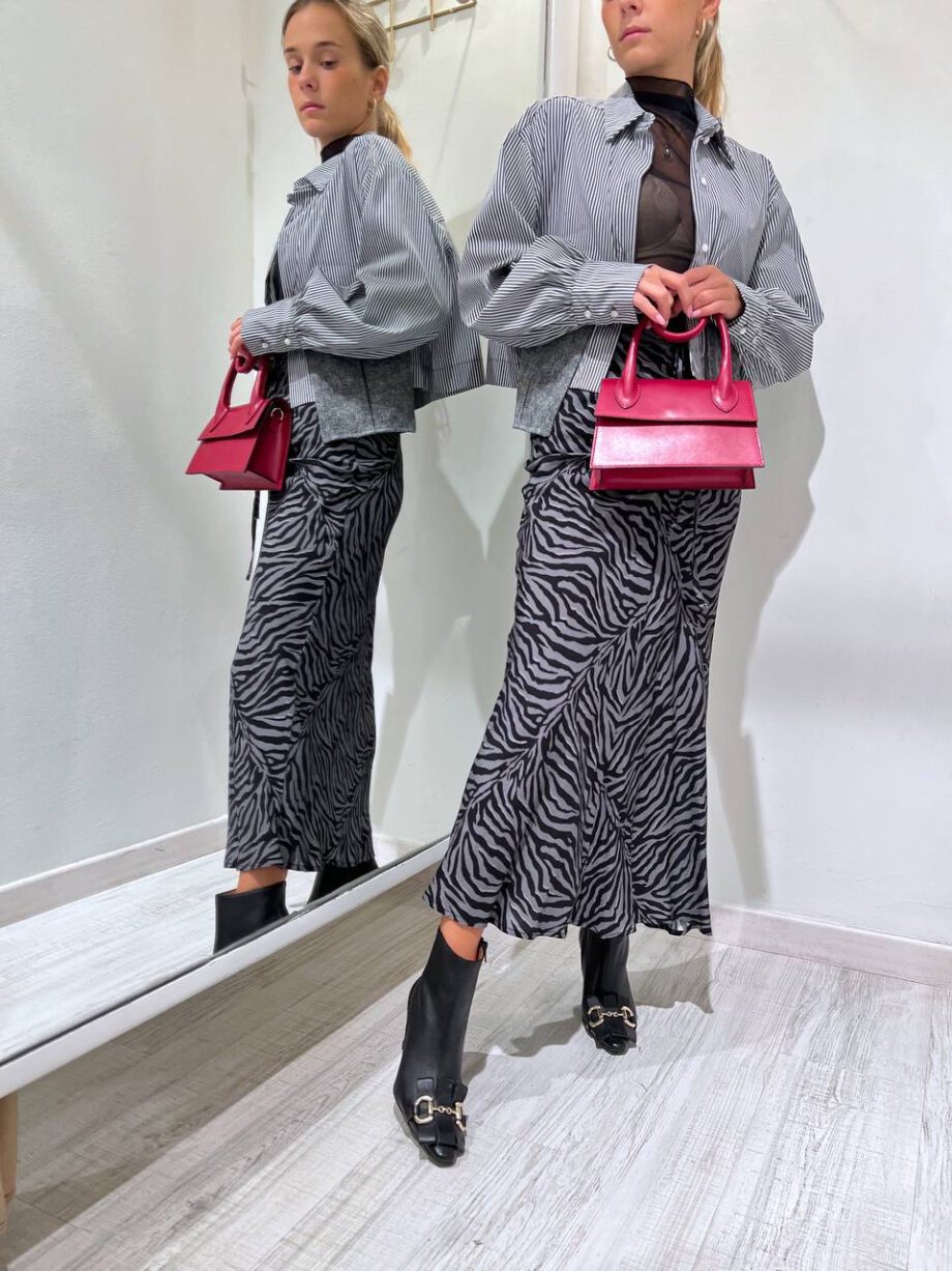 Shop Online Longuette zebrata con drappeggio HaveOne