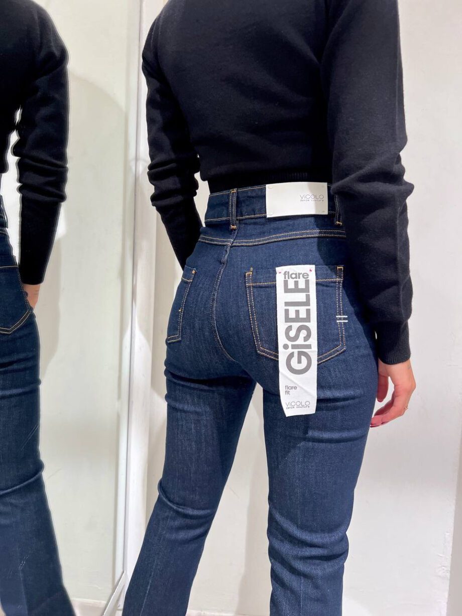 Shop Online Jeans Gisele flare a zampa blu Vicolo