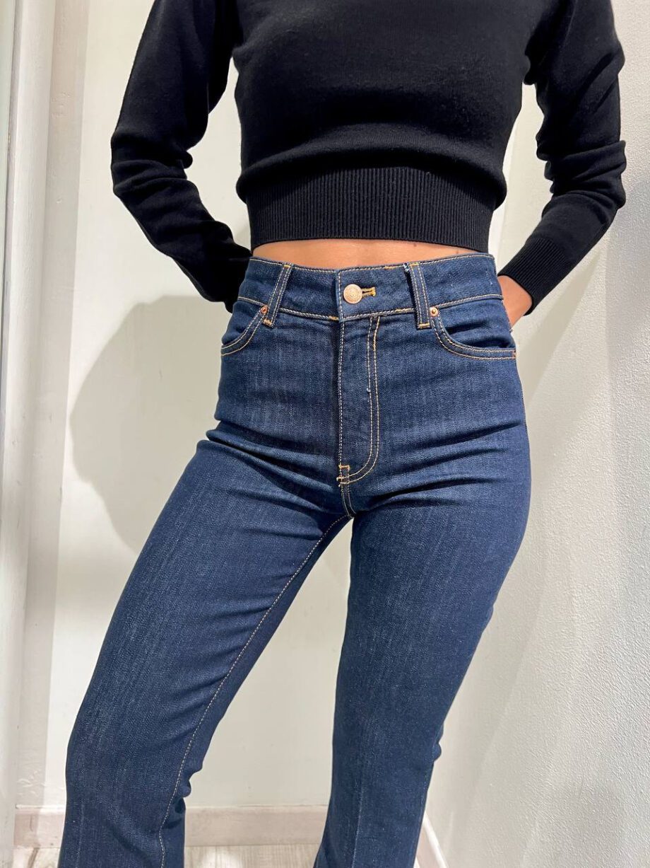 Shop Online Jeans Gisele flare a zampa blu Vicolo