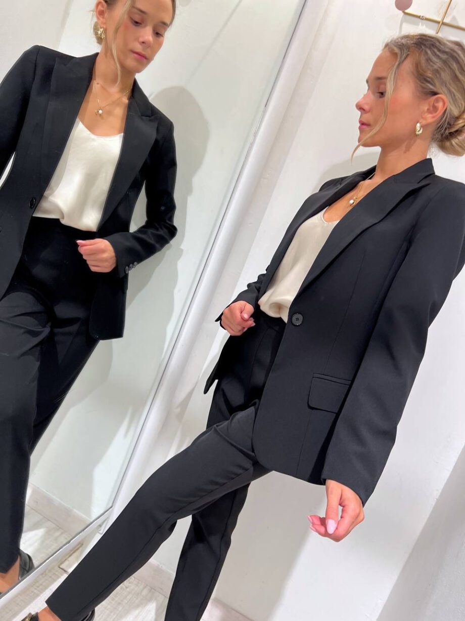 Shop Online Blazer nero un bottone avvitato Vicolo