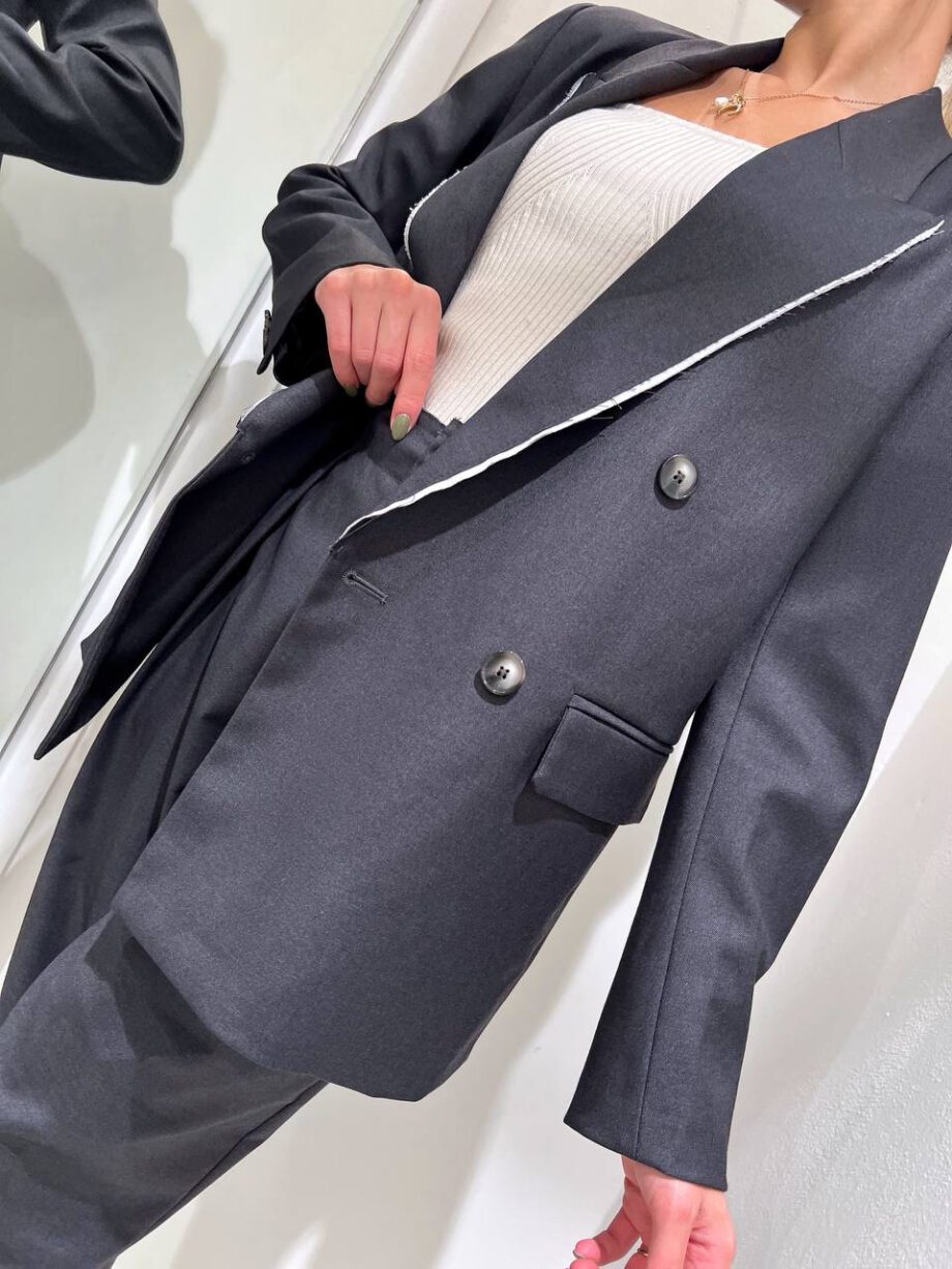 Shop Online Blazer doppiopetto grigio taglio vivo Vicolo