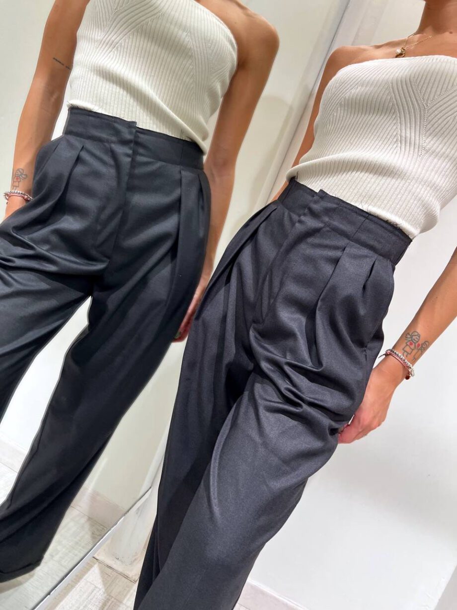 Shop Online Pantalone grigio taglio vivo maschile Vicolo