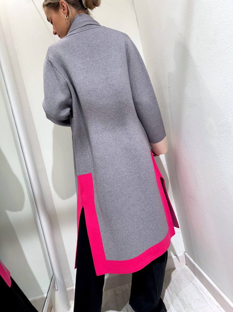 Shop Online Cappotto in maglia grigio frange Vicolo