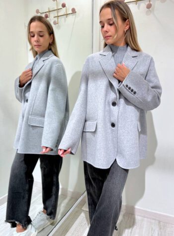 Shop Online Cappotto corto ovetto grigio Vicolo