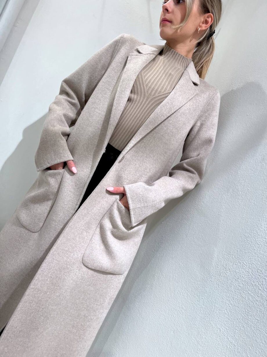 Shop Online Cappotto lungo un bottone tortora Vicolo