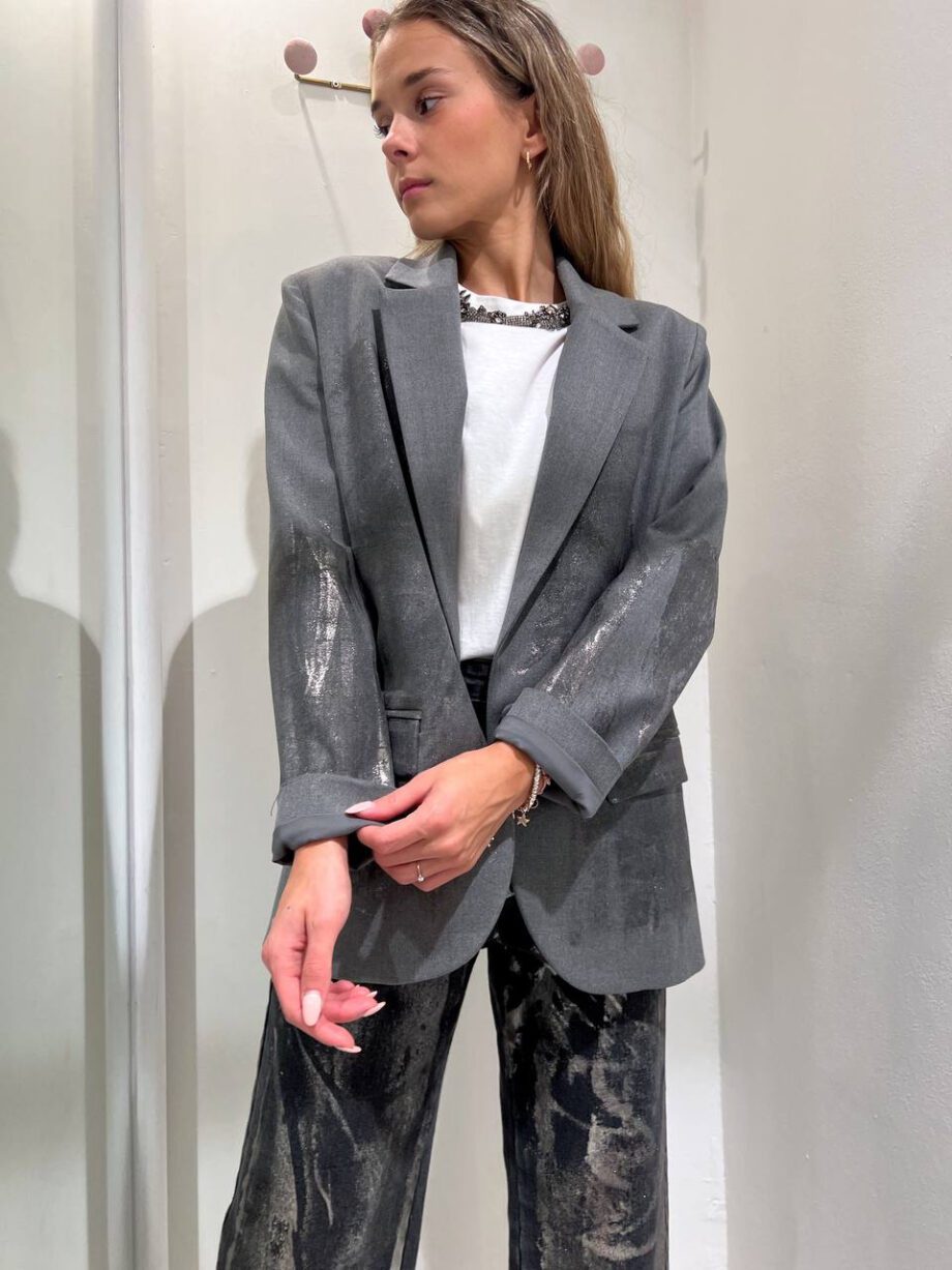 Shop Online Blazer grigio spalmato Souvenir