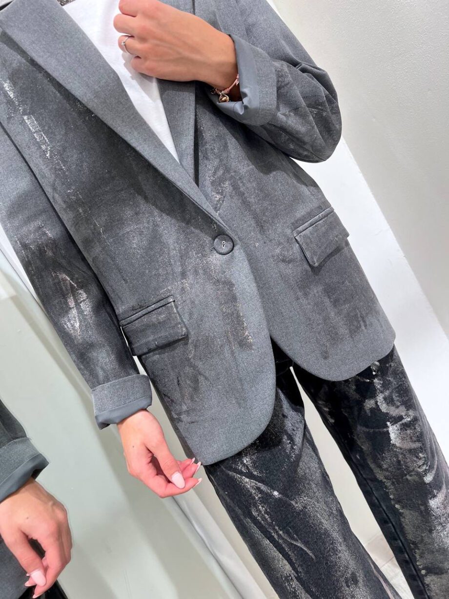 Shop Online Blazer grigio spalmato Souvenir