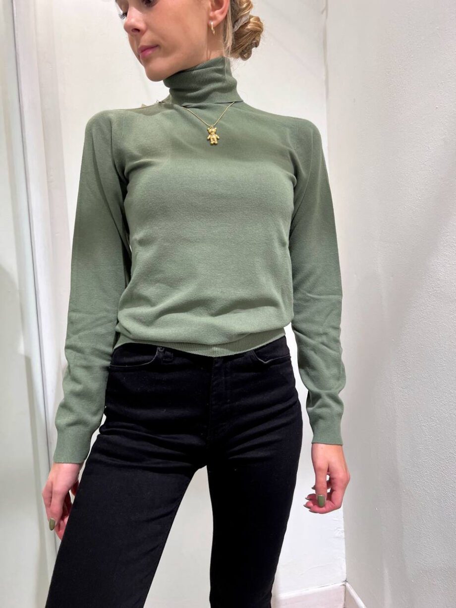 Shop Online Dolcevita rasato verde militare collo alto Kontatto