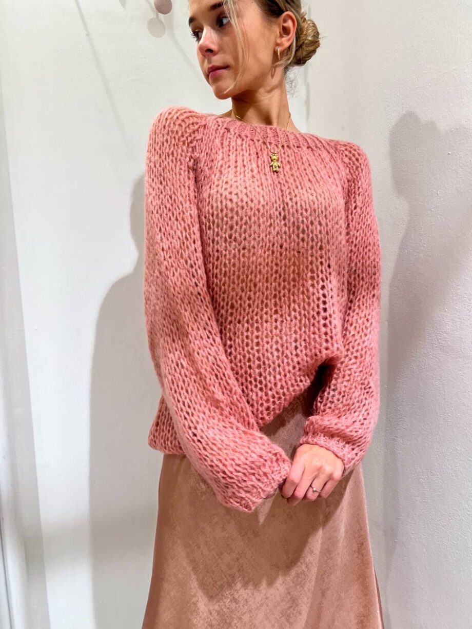 Shop Online Maglione traforato rosa Vicolo