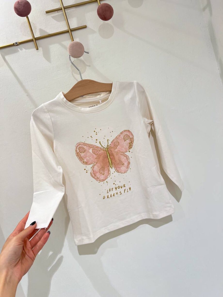 Shop Online Maglietta bianca girocollo farfalla Name it