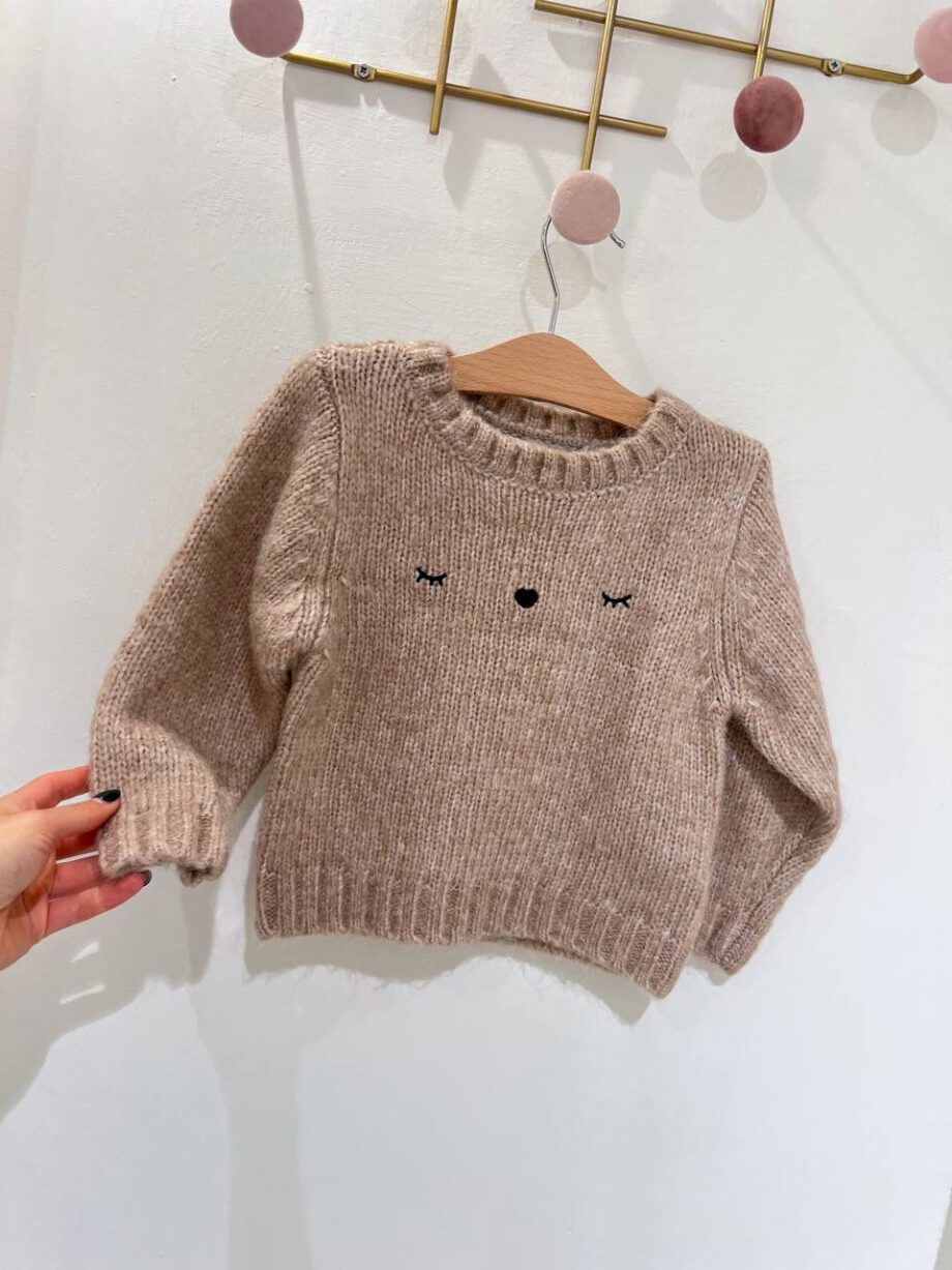 Shop Online Maglione beige mélange con ricami Name it