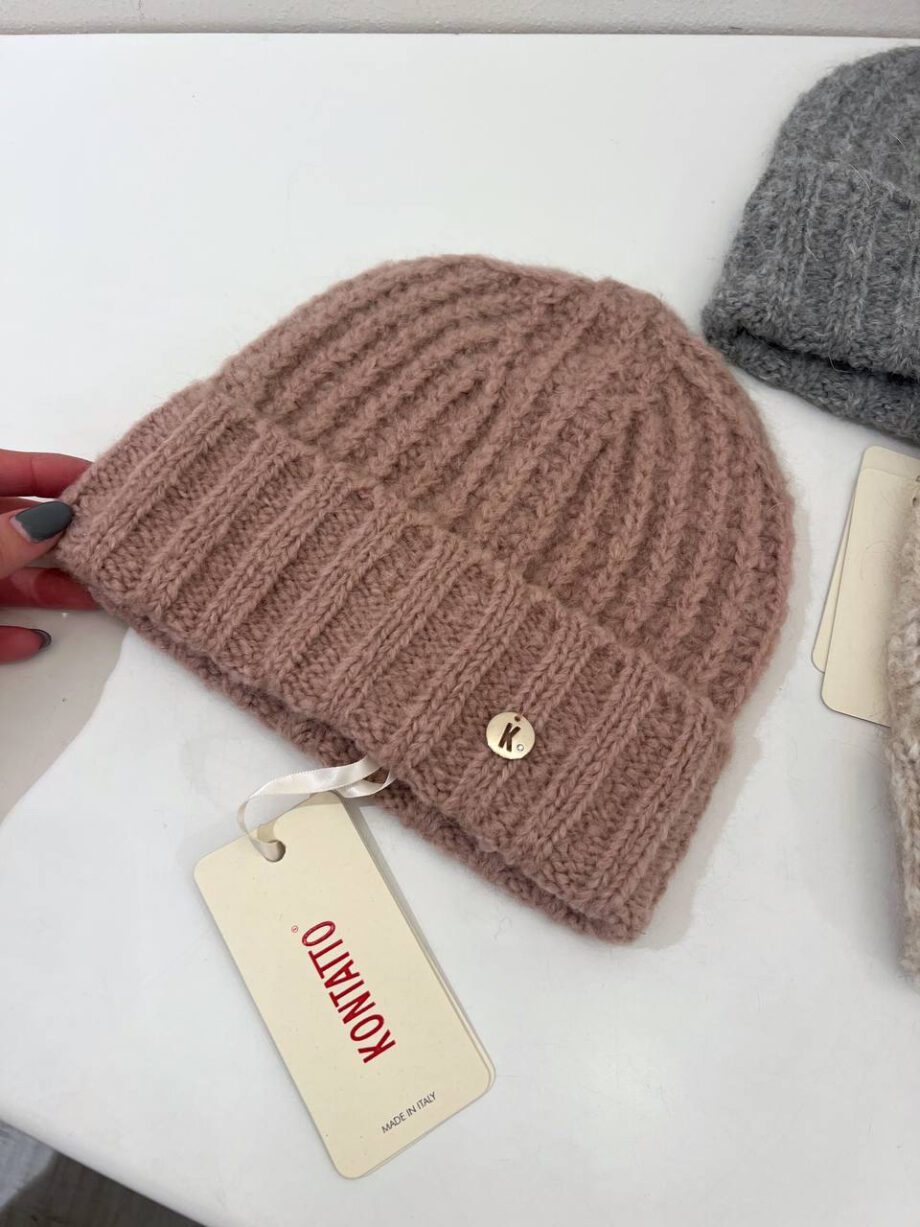 Shop Online Cappello cuffia rosa nude con rovescia Kontatto
