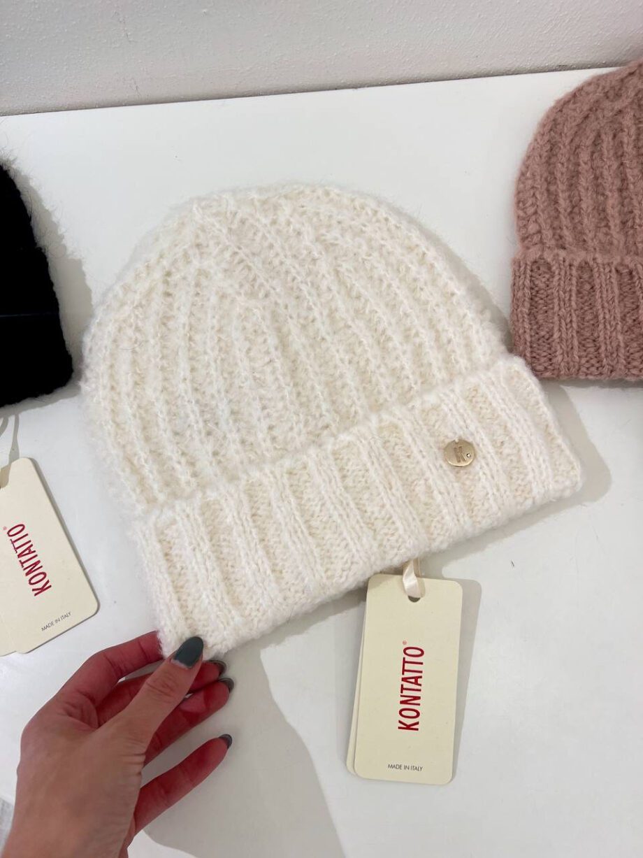 Shop Online Cappello cuffia bianco con rovescia Kontatto