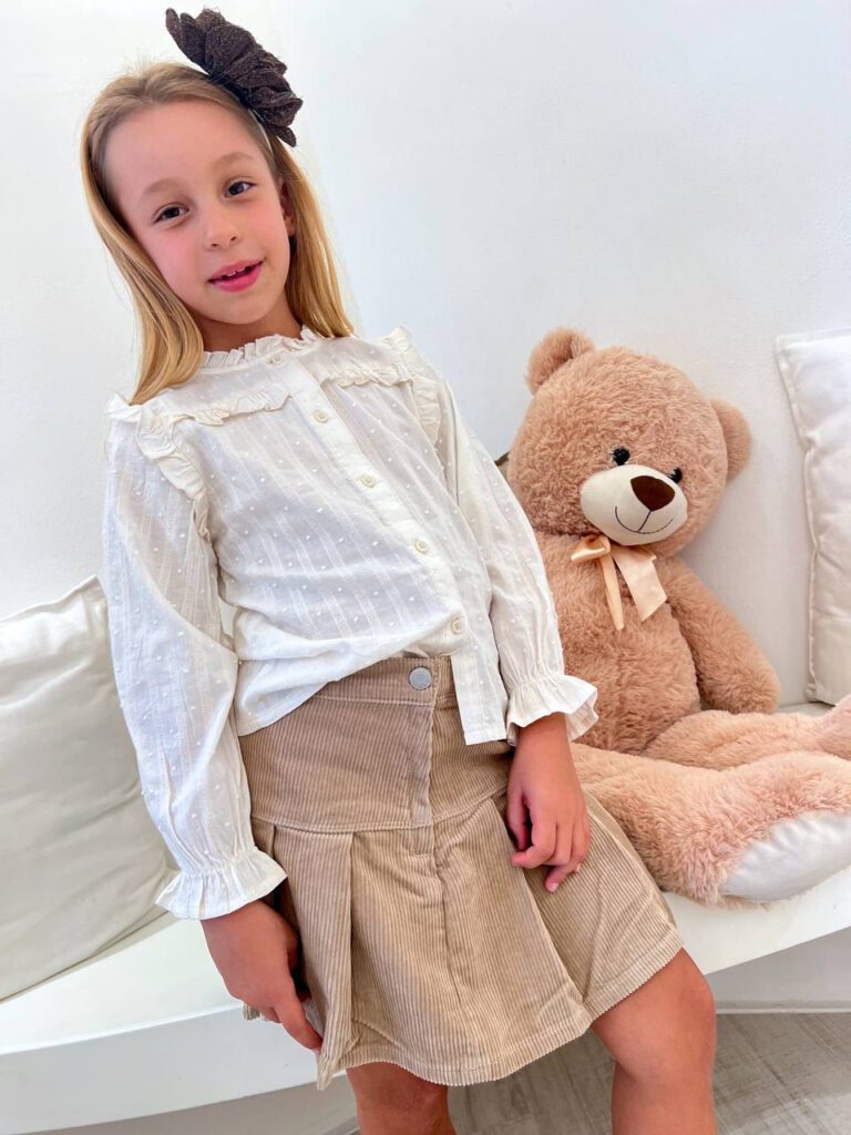 Camicia crema con rouches Name it Shop Online Camicia crema con rouches Name it