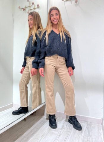 Shop Online Pantalone dritto beige in velluto Name it