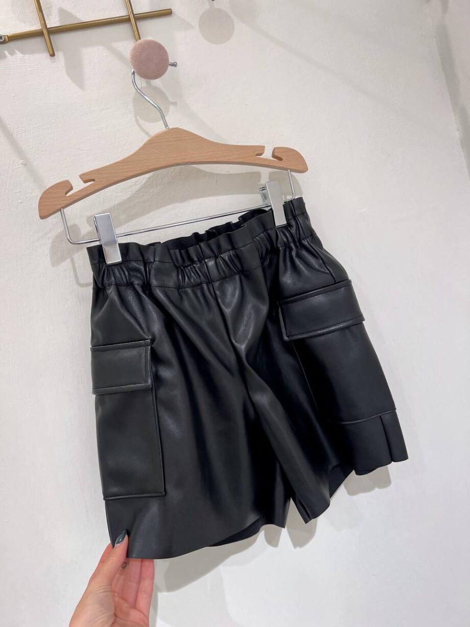 Shop Online Short nero in ecopelle Name it