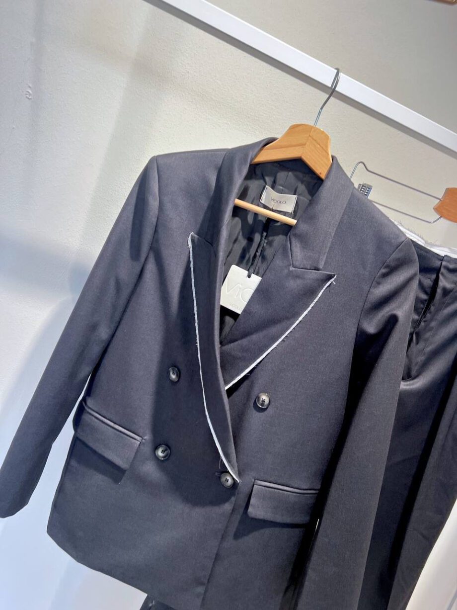 Shop Online Blazer doppiopetto grigio taglio vivo Vicolo