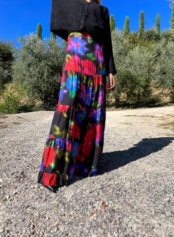 Shop Online Gonna lunga Carrie balze multicolore Mar De Margaritas