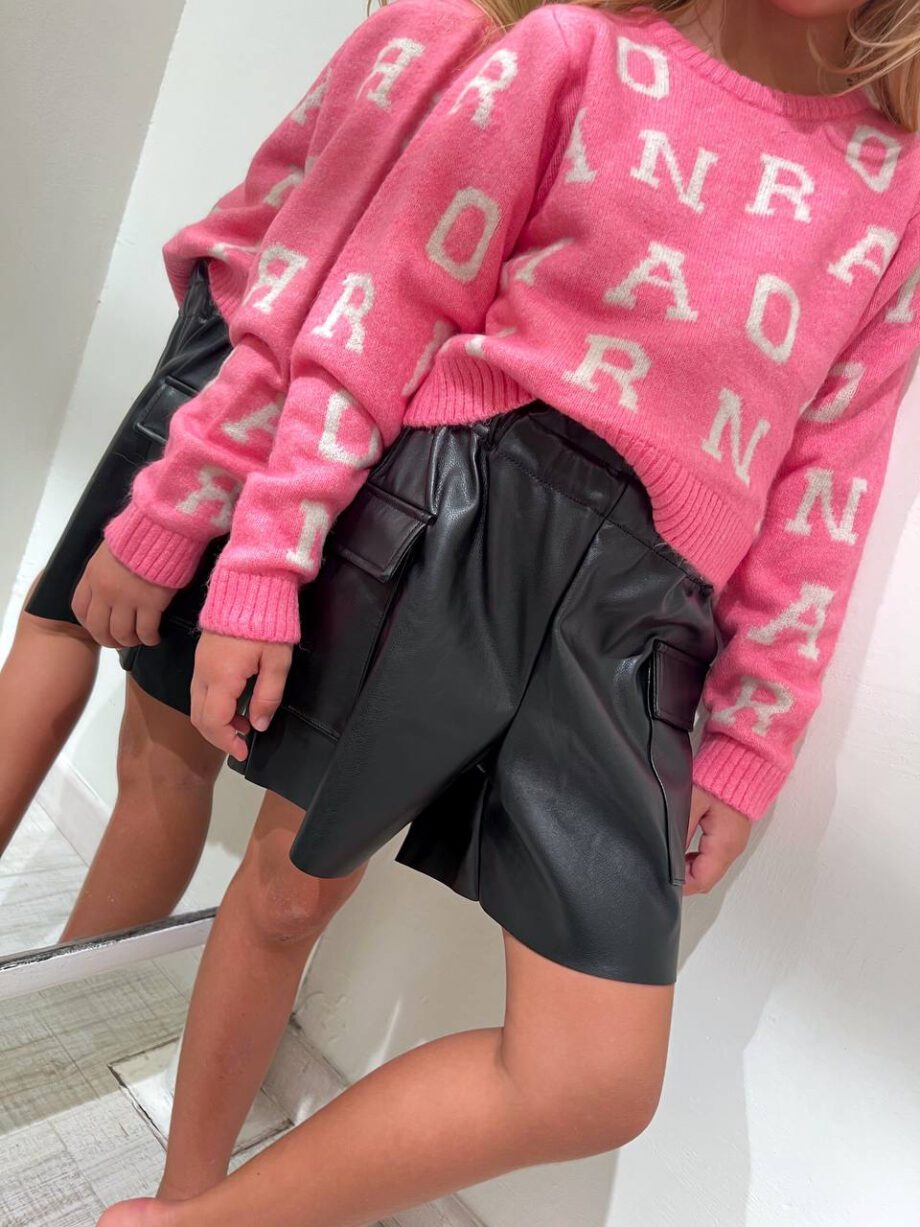 Shop Online Short nero in ecopelle Name it