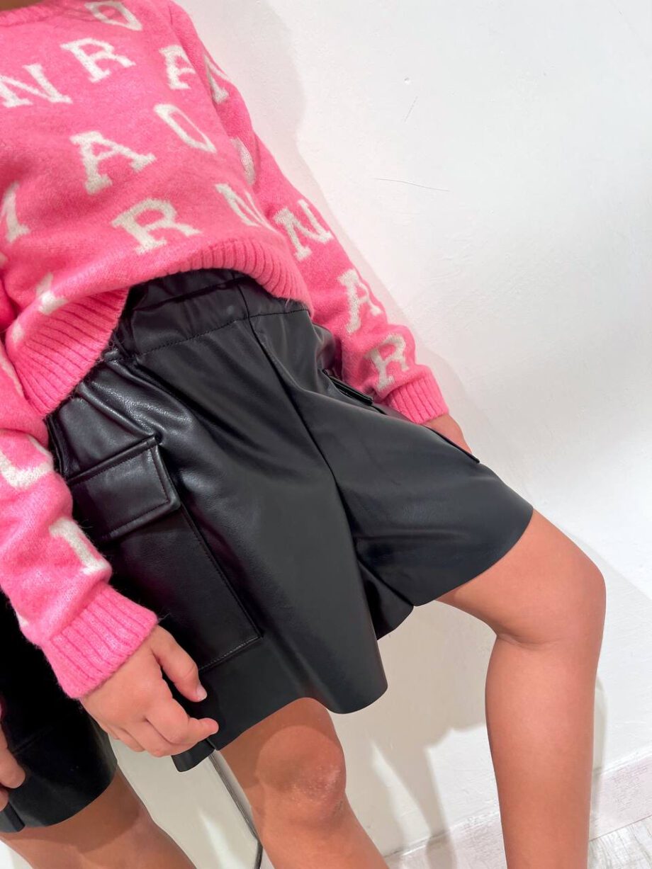 Shop Online Short nero in ecopelle Name it