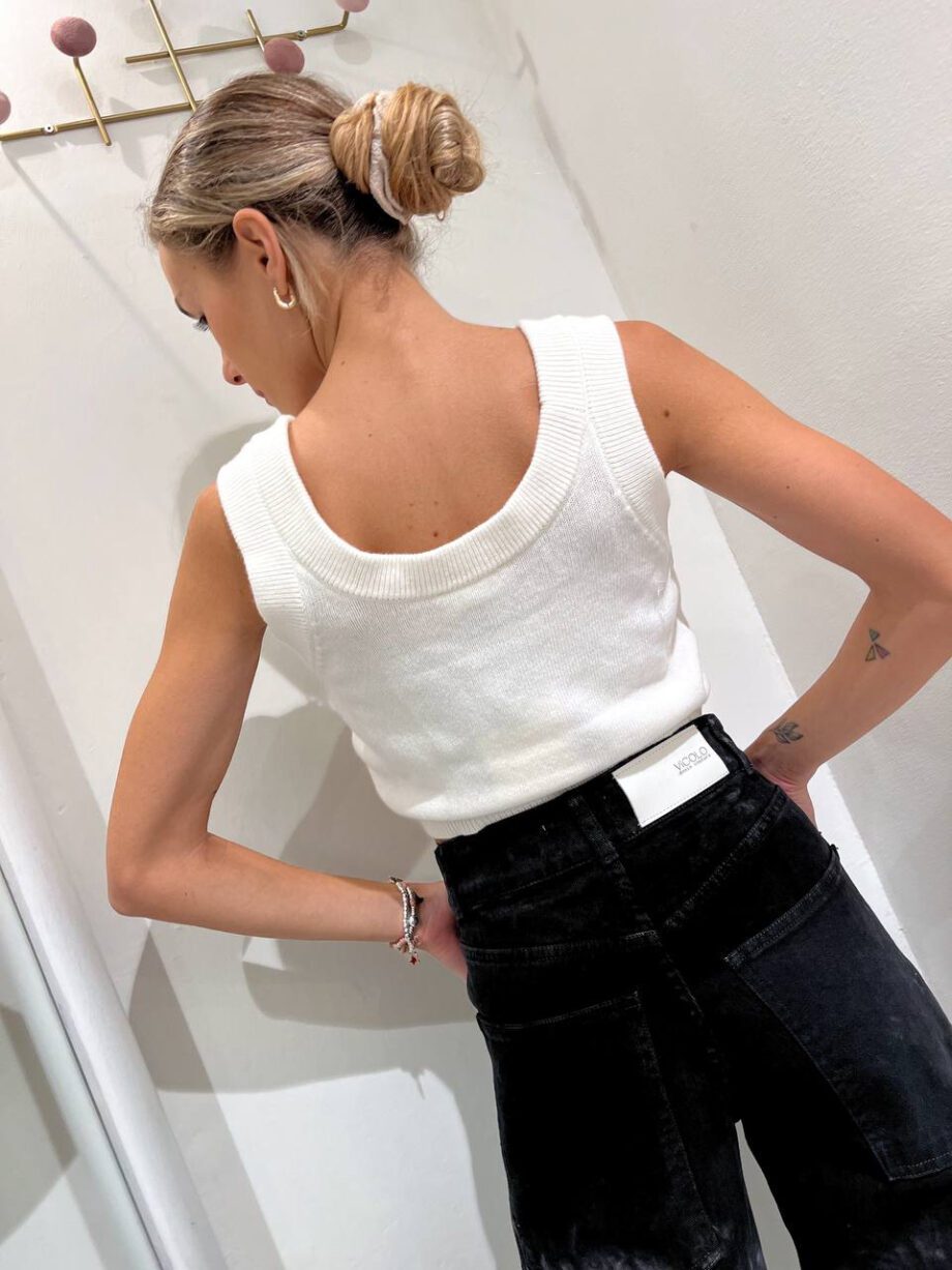 Shop Online Top crop in maglia burro Vicolo