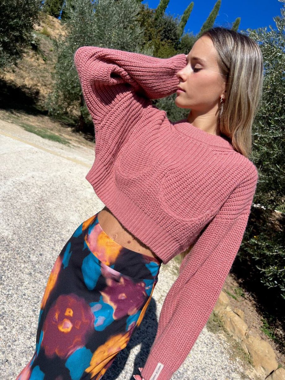 Shop Online Maglione cropped rosa Mar De Margaritas