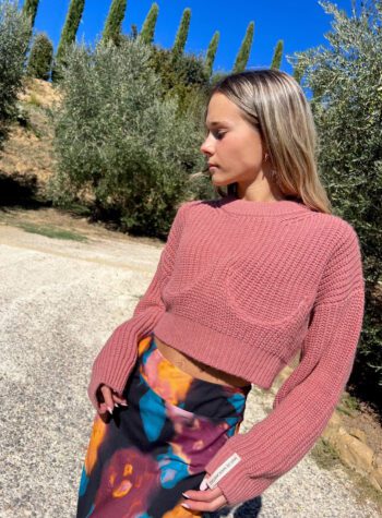 Shop Online Maglione cropped rosa Mar De Margaritas