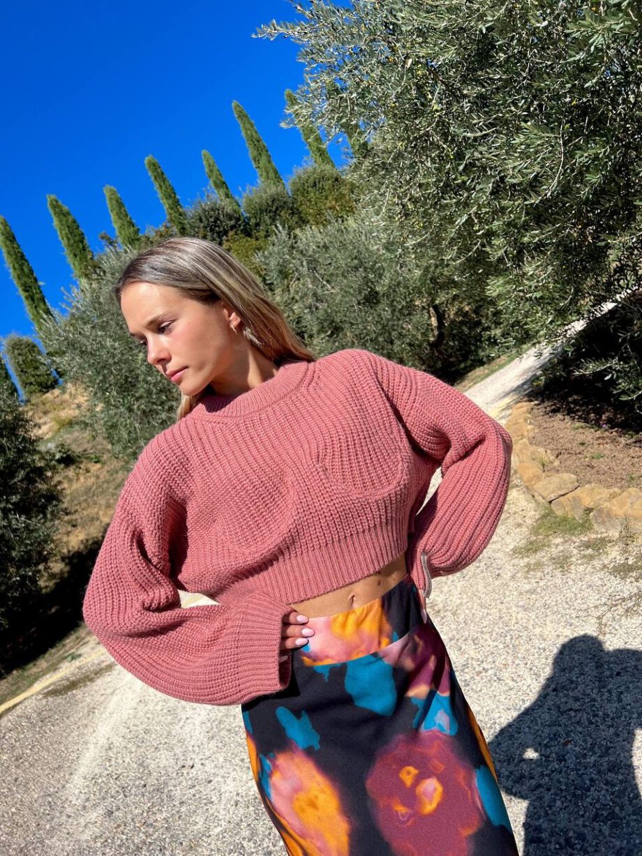 Shop Online Maglione cropped rosa Mar De Margaritas