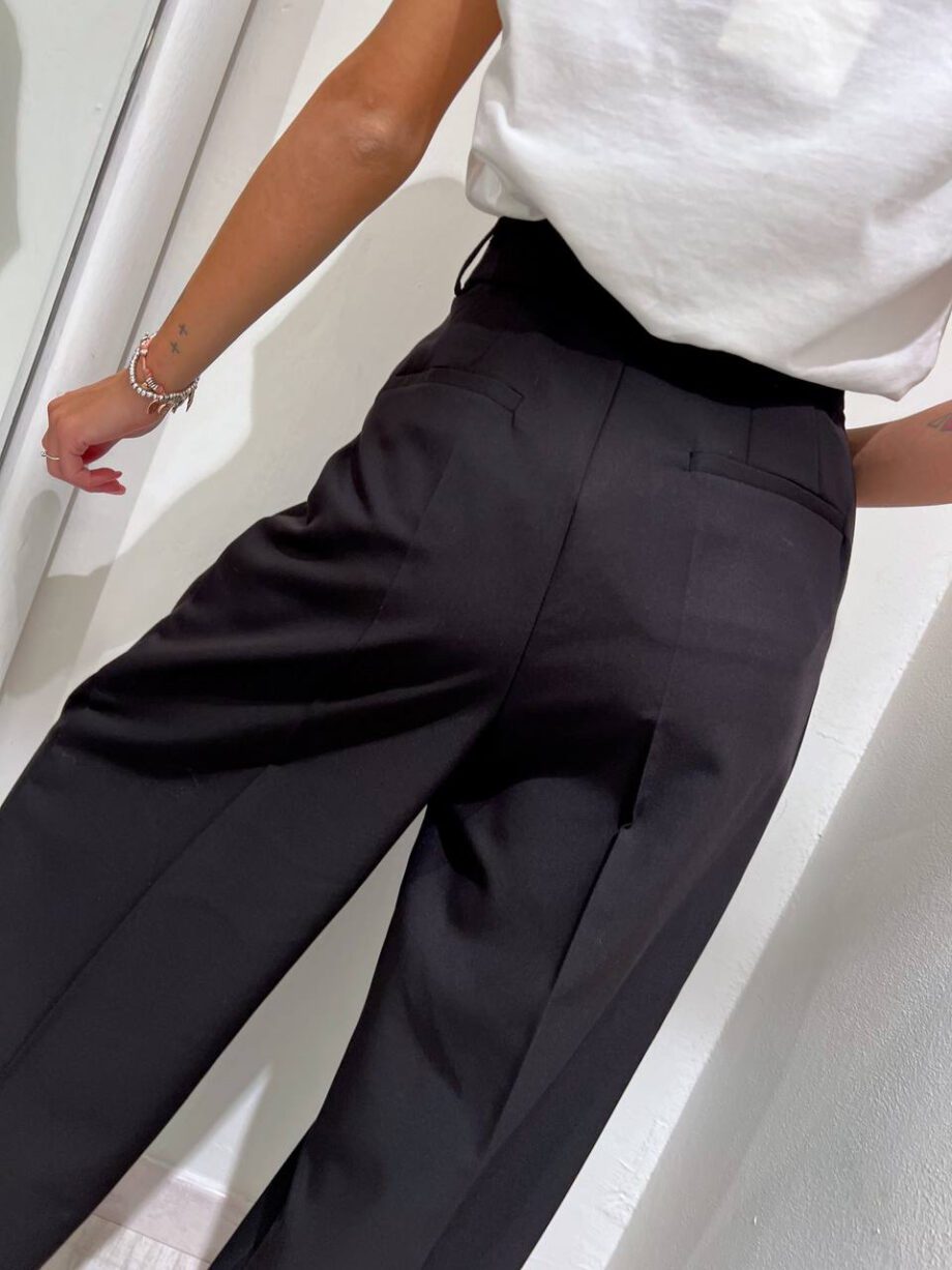 Shop Online Pantalone wide leg nero Vicolo