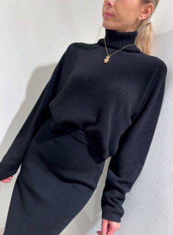 Shop Online Longuette in maglia nera Kontatto
