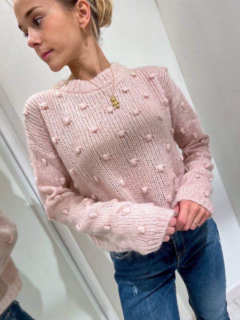 Shop Online Maglione in mohair rosa noccioline Kontatto