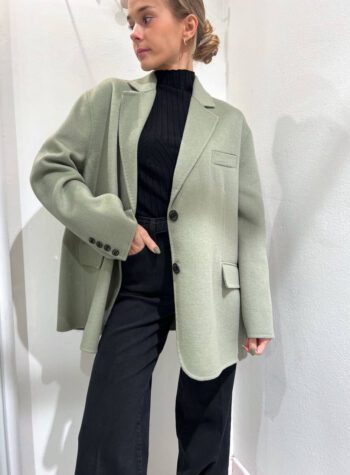 Shop Online Cappotto corto ovetto verde salvia Vicolo