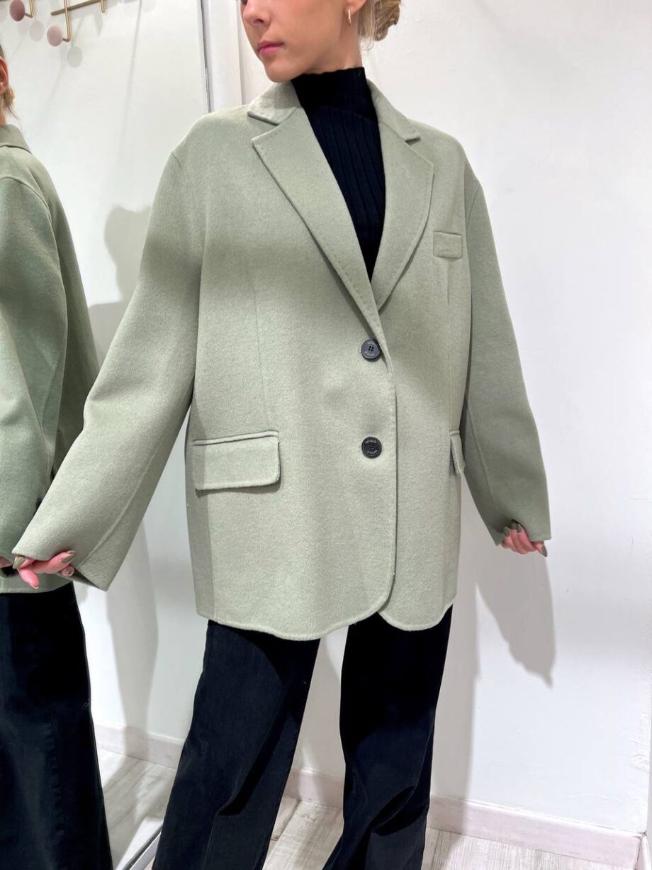 Shop Online Cappotto corto ovetto verde salvia Vicolo