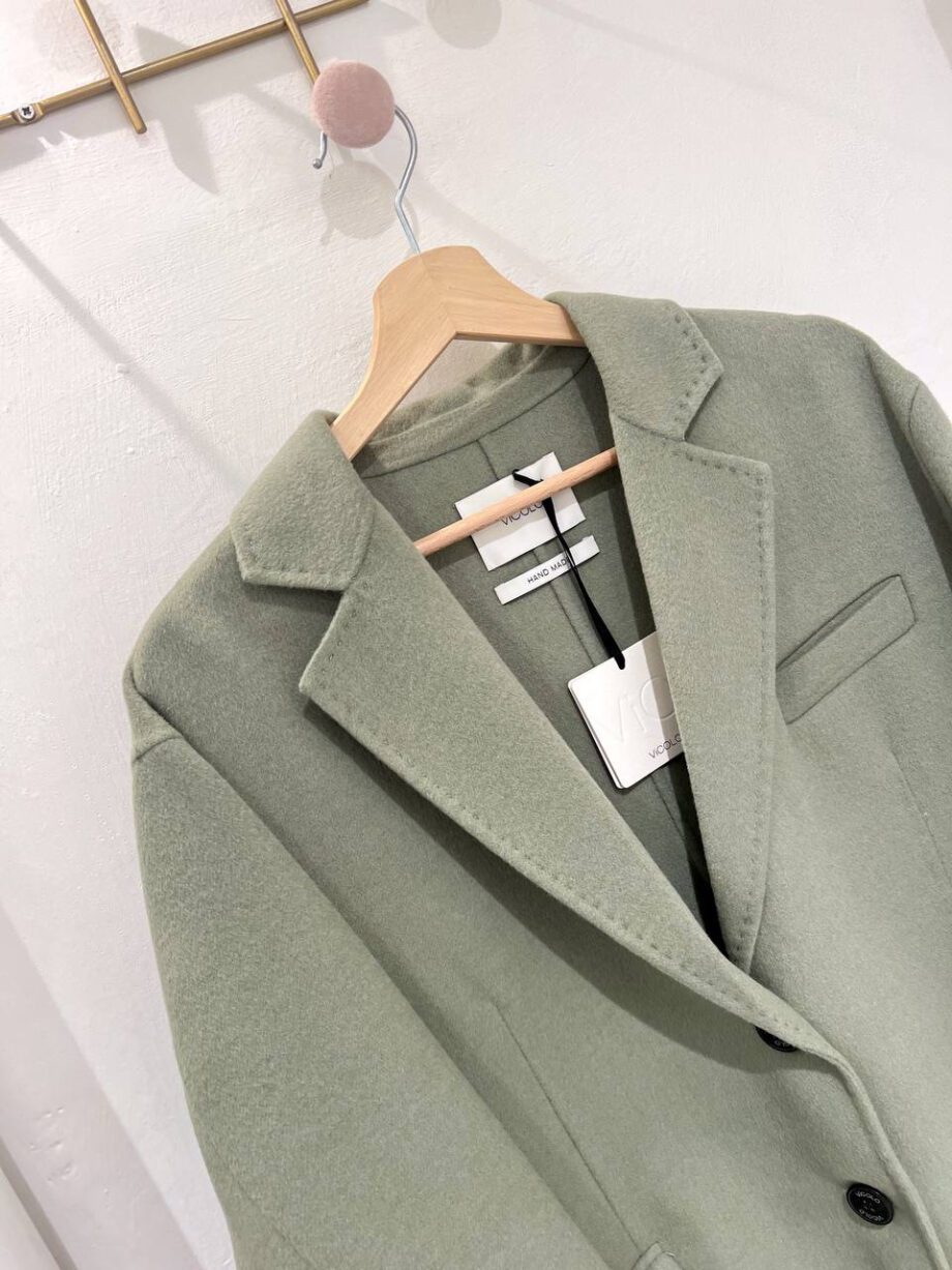 Shop Online Cappotto corto ovetto verde salvia Vicolo