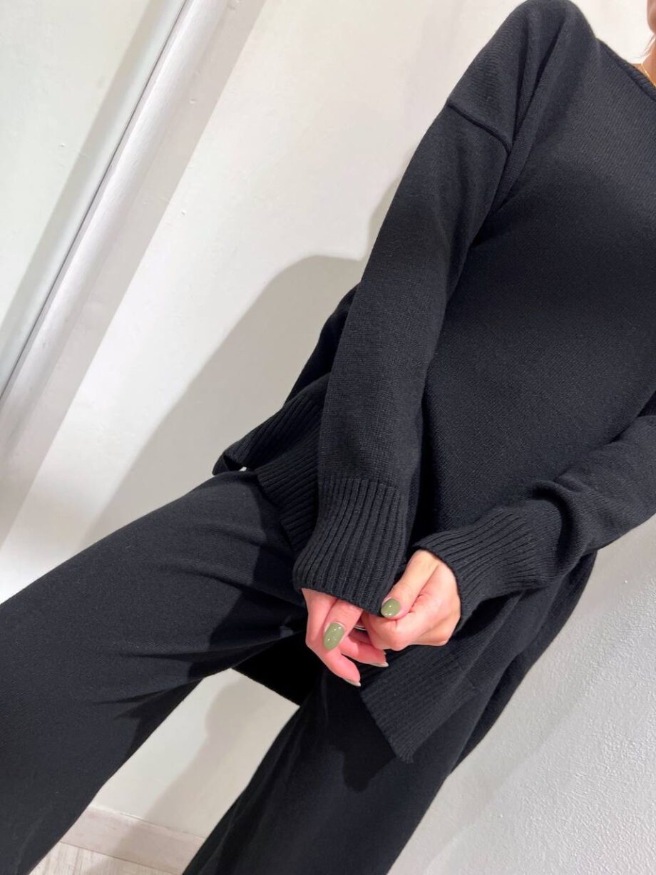 Shop Online Pantalone palazzo in maglia nero Kontatto