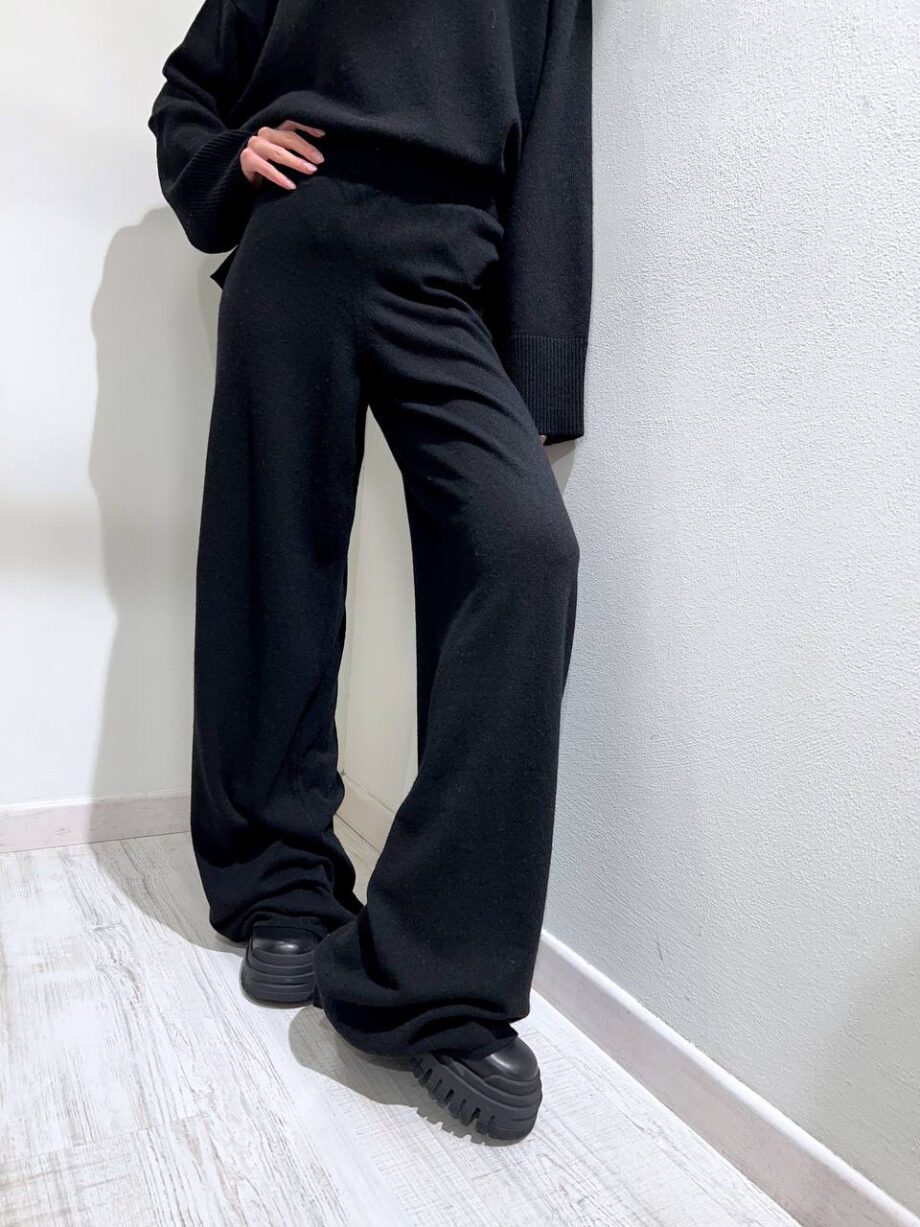 Shop Online Pantalone in maglia ampio nero Vicolo