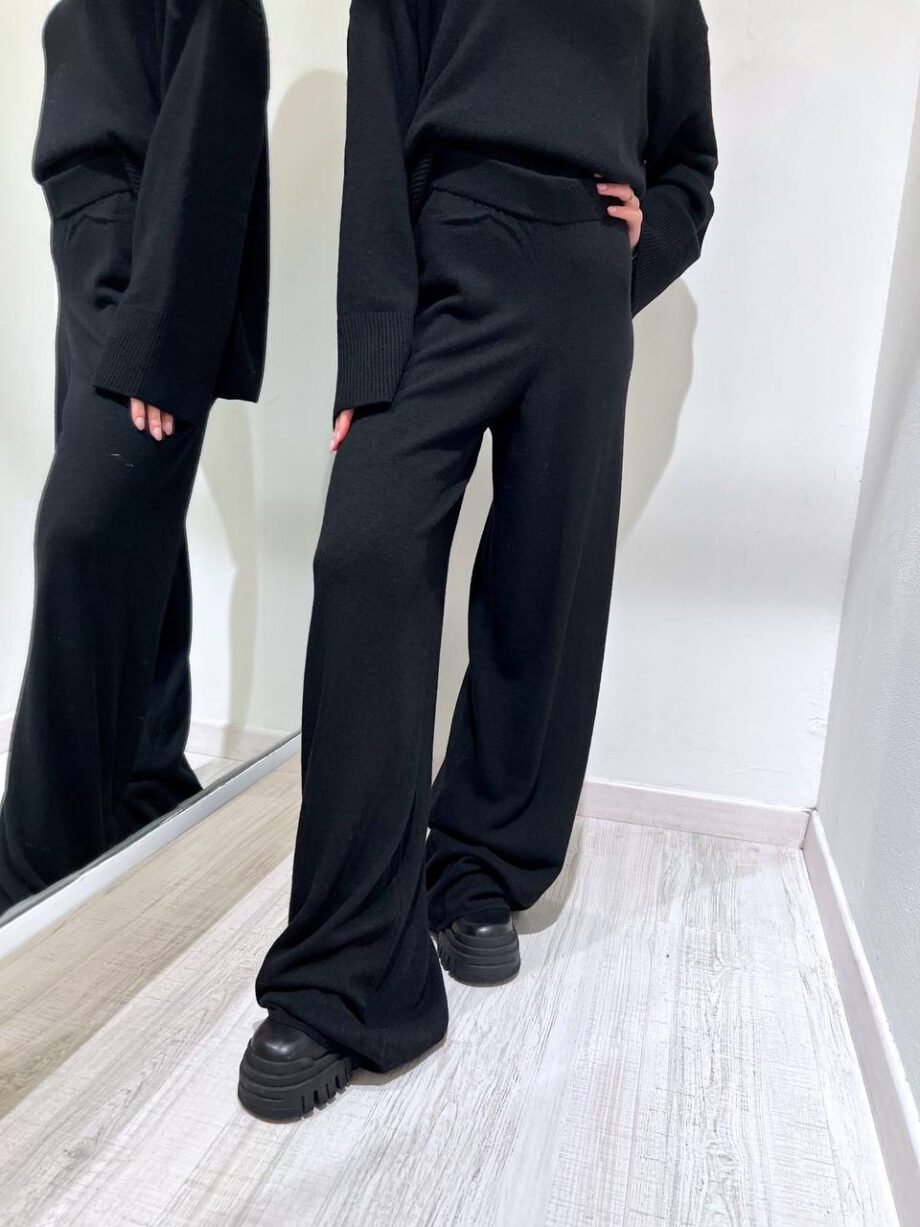 Shop Online Pantalone in maglia ampio nero Vicolo