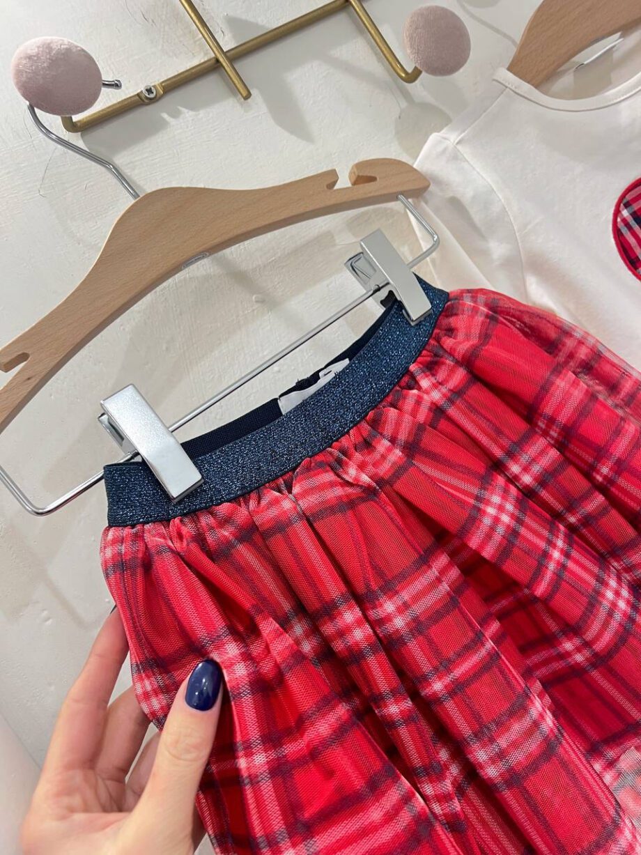 Shop Online Minigonna in tulle tartan rossa Name it