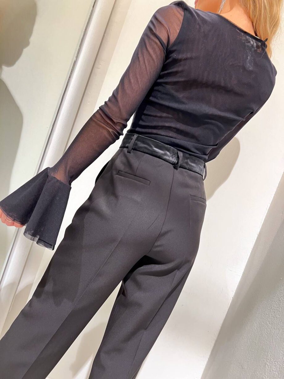Shop Online Pantalone nero dritto vita velluto Vicolo