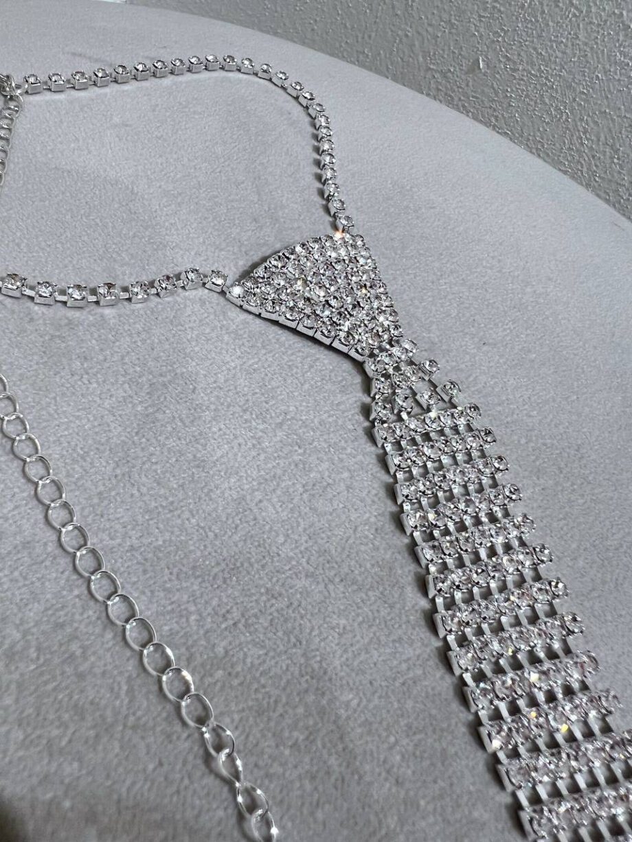 Shop Online Collana in strass argento cravatta Kontatto