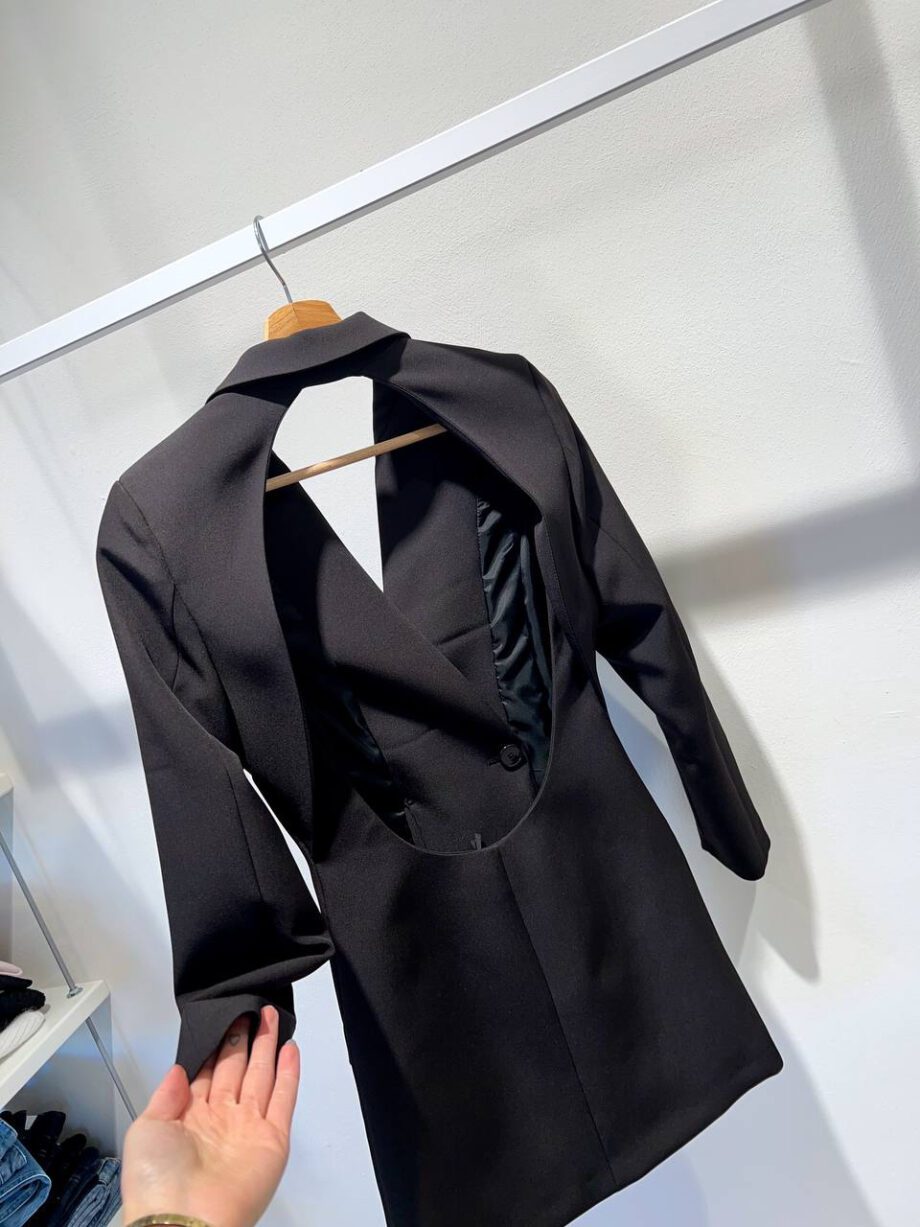 Shop Online Vestito blazer nero schiena scoperta Vicolo