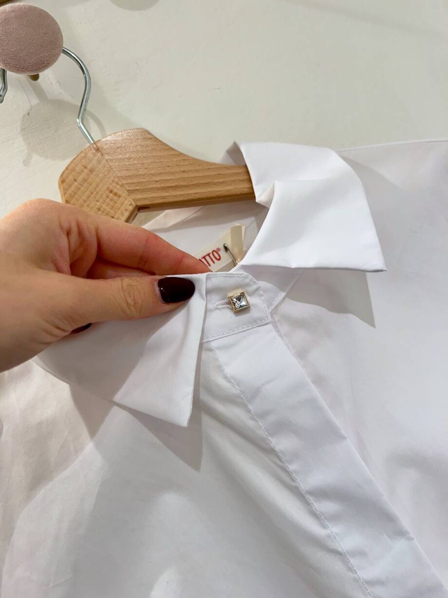 Shop Online Camicia bianca in cotone maniche palloncino Kontatto